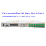 rack-mounted dual 1×8 optical switch