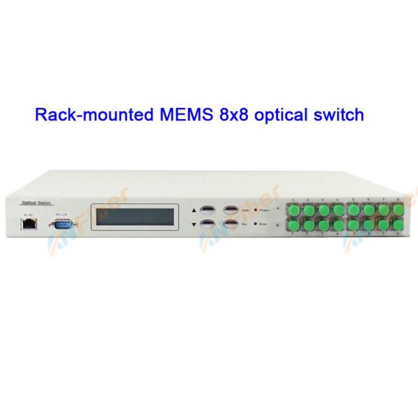 Rack-mounted 8X8 MEMS optical switch